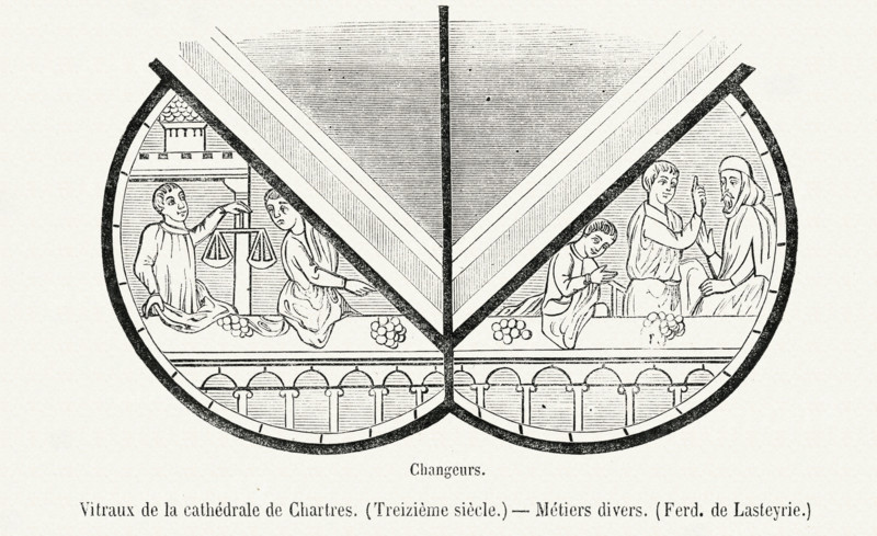 Stained glass windows of Chartres Cathedral.