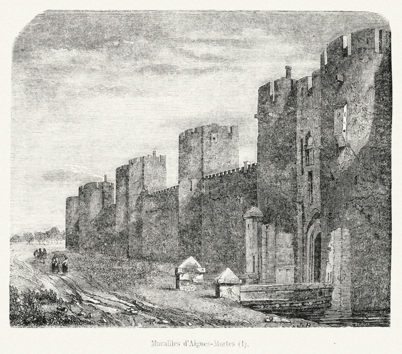 City walls of Aigues-Mortes.