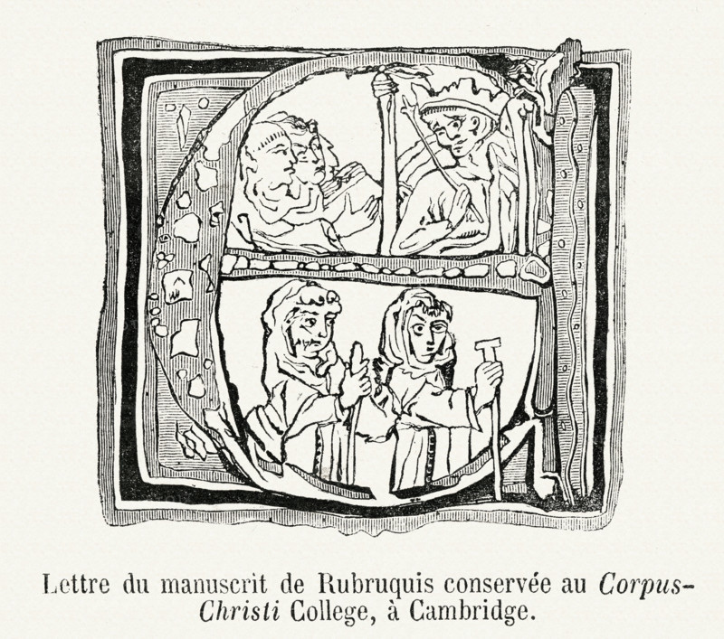 Sample of the Rubruquis manuscript, housed in the Corpus-Christi College, Cambridge.