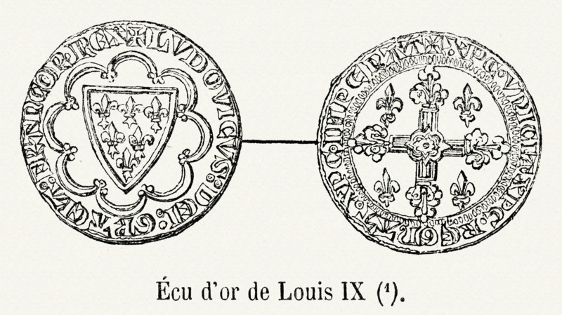 Ecu d'or de Louis IX.