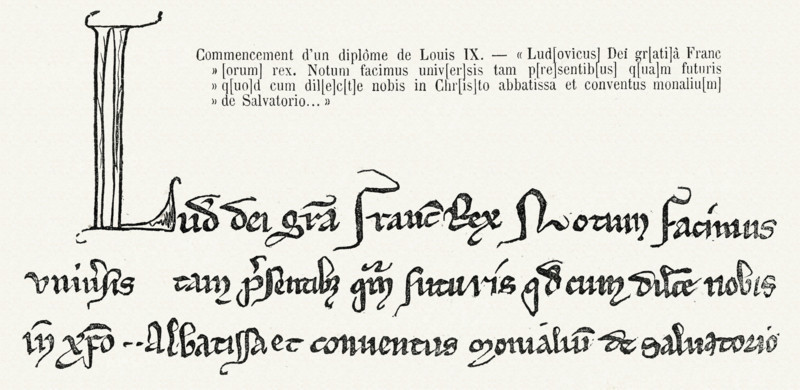 Commencement d'un diplôme de Louis IX.