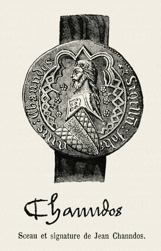 Seal and signature of Jean Chandos.
