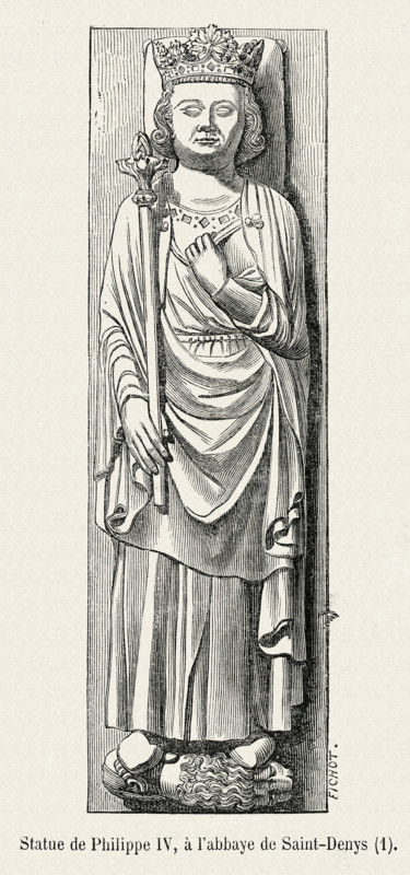 Statue of Philip IV, at the abbey of Saint-Denis.