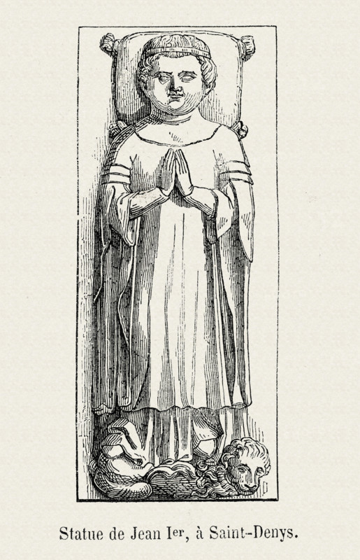 Recumbent statue of John I, in Saint-Denis.