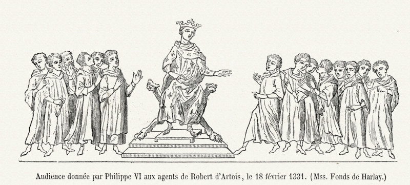 Speech given by Philip VI to officials under Robert d'Artois, the 18th February 1331.