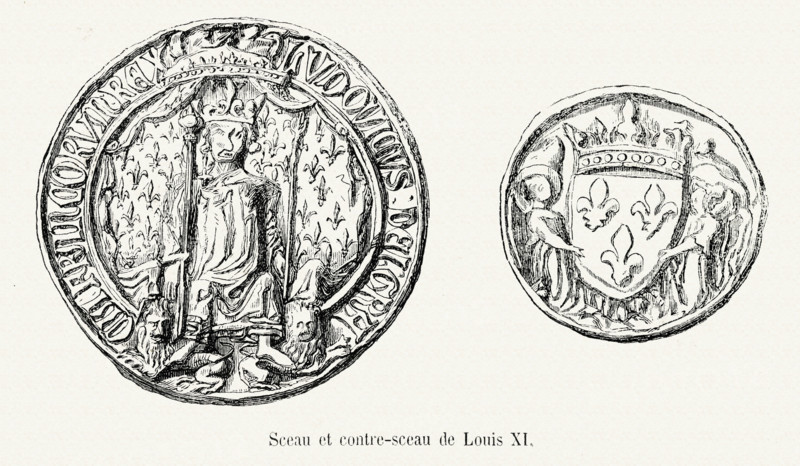 Sceau et contre-sceau de Louis XI.