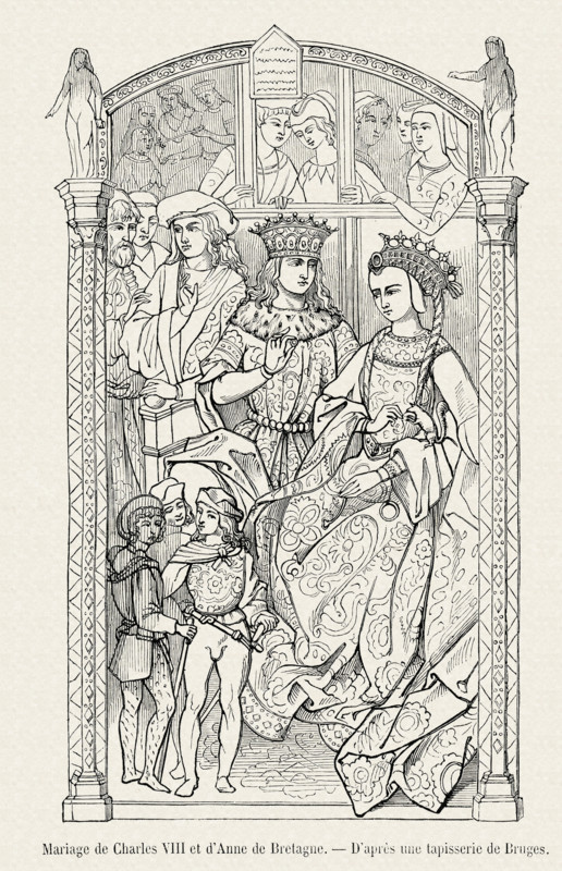 Mariage de Charles VIII et d'Anne de Bretagne.