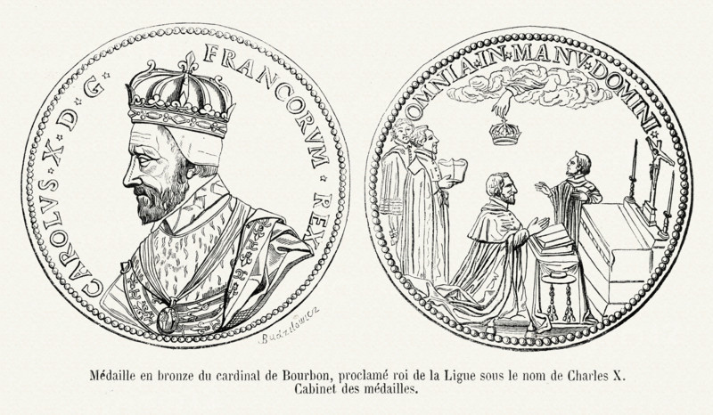 Médaille en bronze du cardinal de Bourbon.