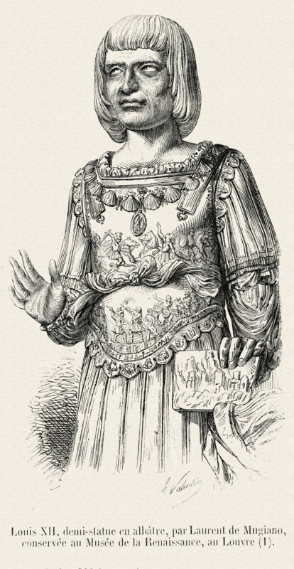 Alabaster half-statue of Louis XII.