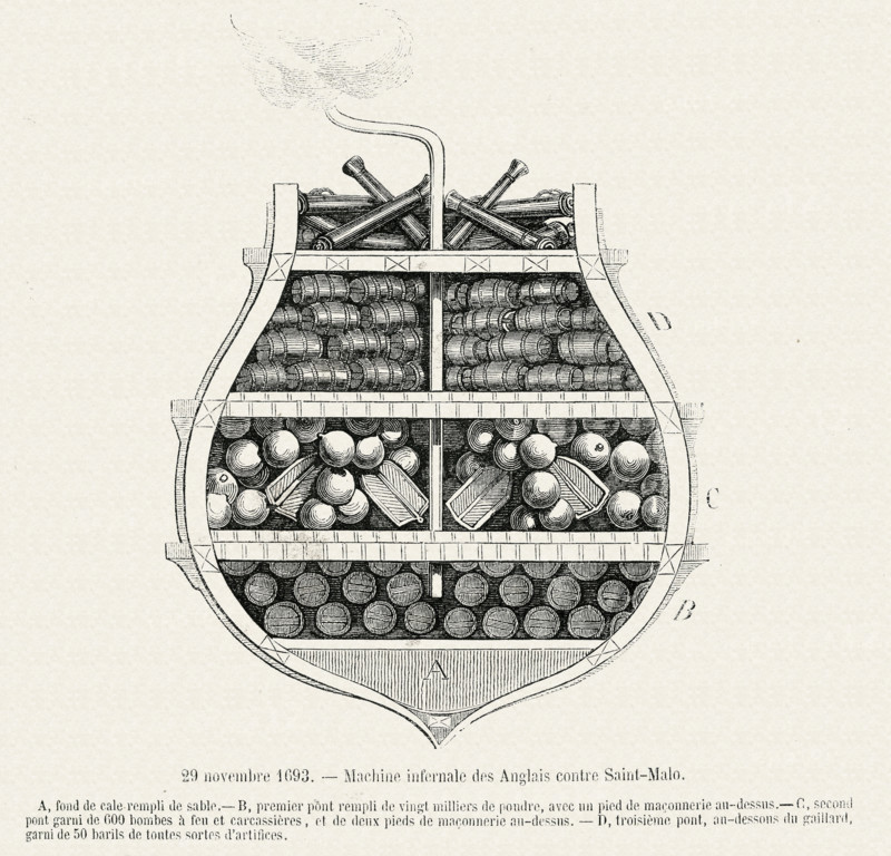 English infernal machine used against Saint-Malo.