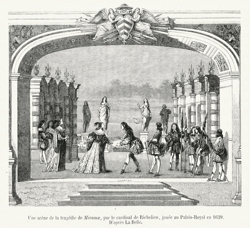 A scene from the tragedy of Mirame.