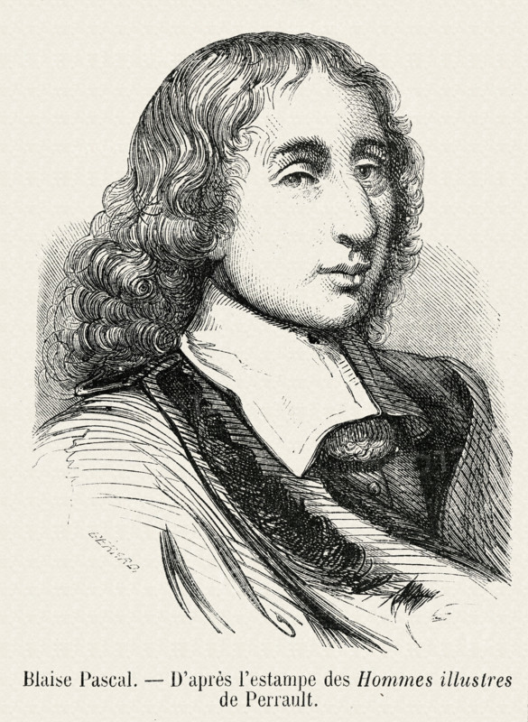 Blaise Pascal, according to the embossment of the "Illustrious Men" of Perrault.
