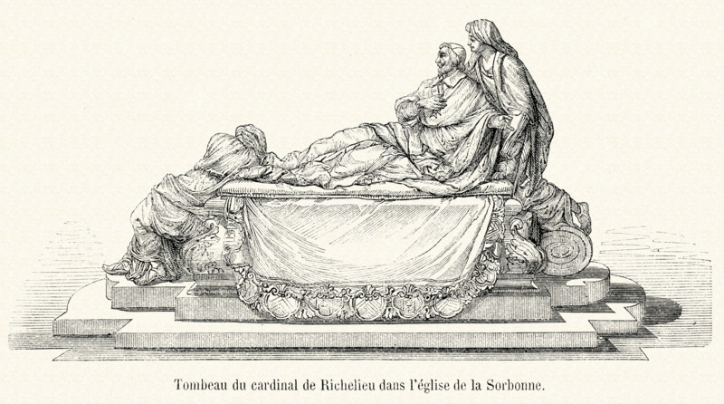 Tombeau du cardinal de Richelieu dans l'église de la Sorbonne.