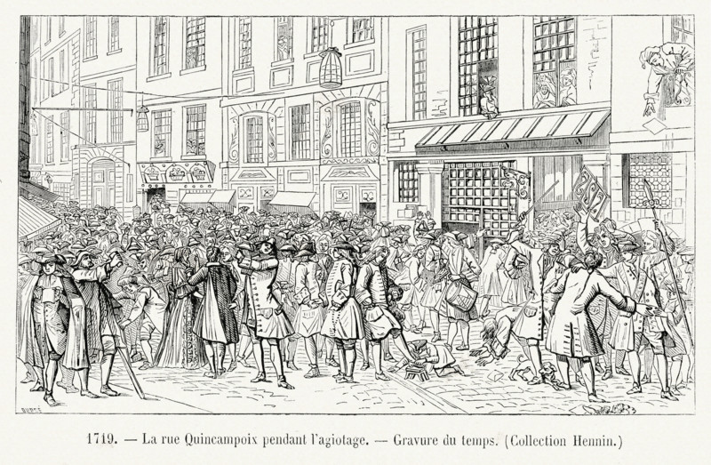 The rue Quincampoix during agiotage.