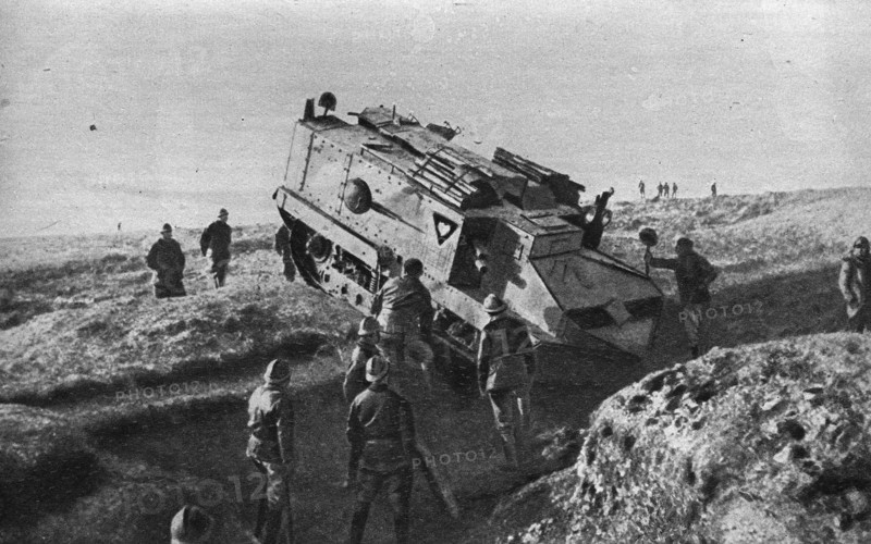 Test driving a tank and clearing trenches