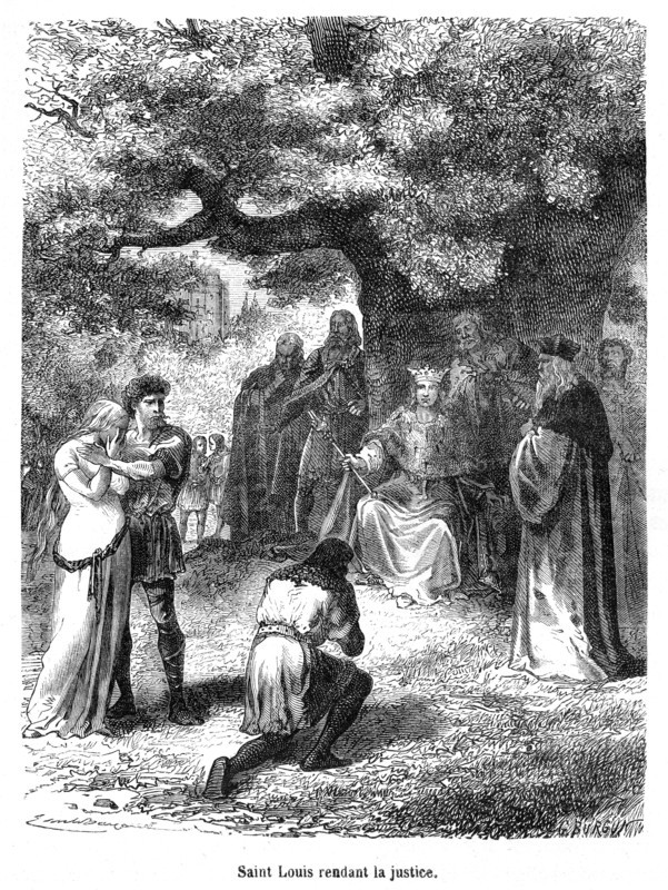 Saint Louis rendant la justice sous son chêne.