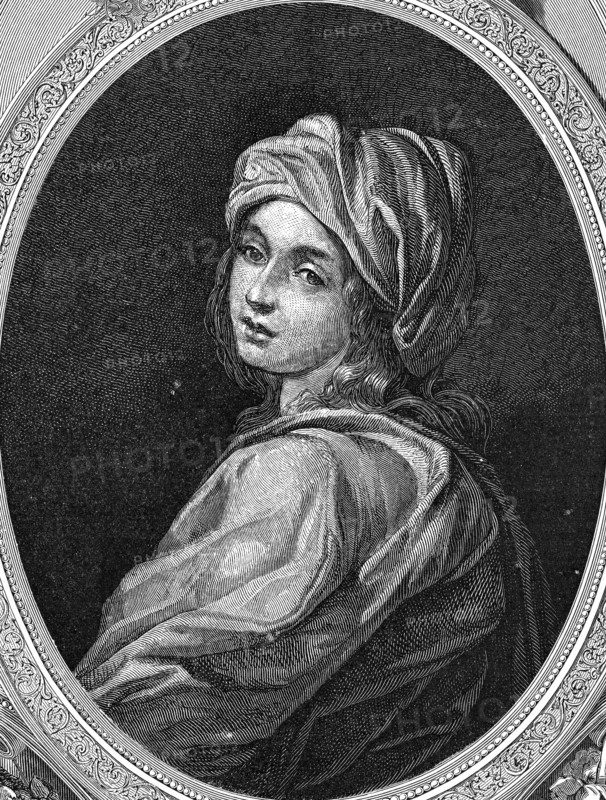 Cenci Famille romaine, célèbre par ses crimes et ses malheurs (XVIe s.). Son histoire a inspiré une tragédie à Shelley (1819), adaptée et mise en scène de façon mémorable par Artaud en 1935, et une nouvelle à Stendhal (1837). Béatrix Cenci. Epouse de Jacques Cenci et belle fille de Lucrèce Petroni Cenci. Exécutés pour crime de parricide, samedi dernier 11 septembre 1599, sous le règne du pape, Clément VIII, Aldobrandini. Gros plan.