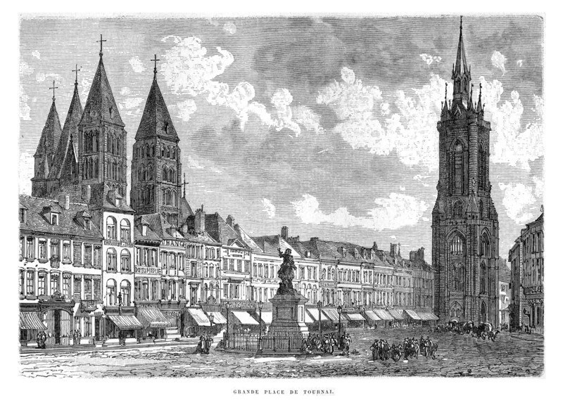 Gravure Place de Tournai