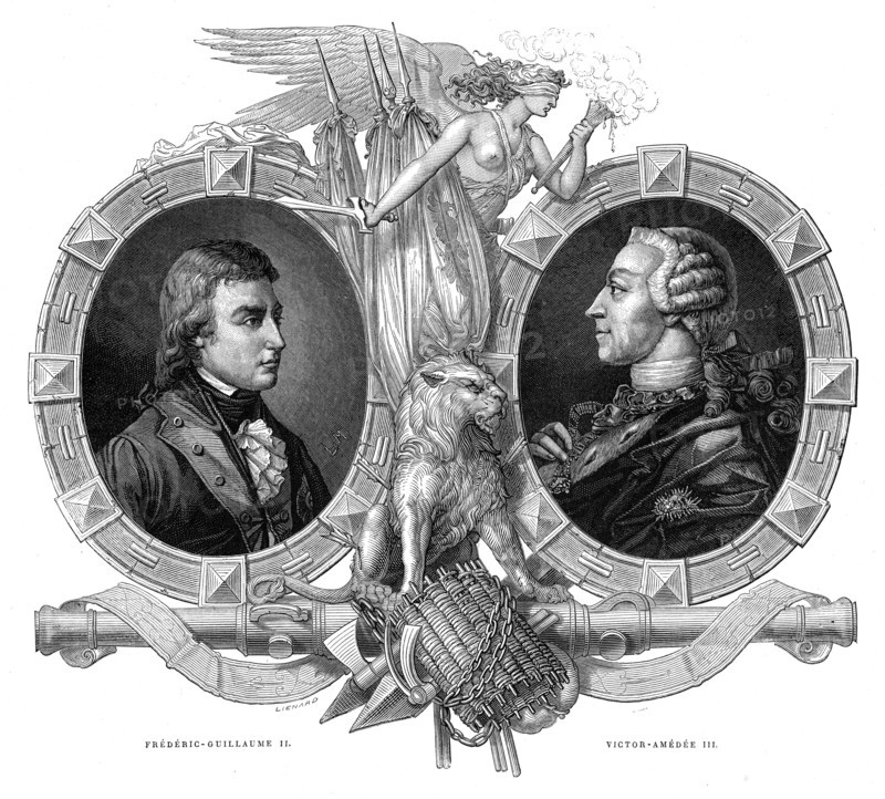 Frederic William II and Victor Amedee III