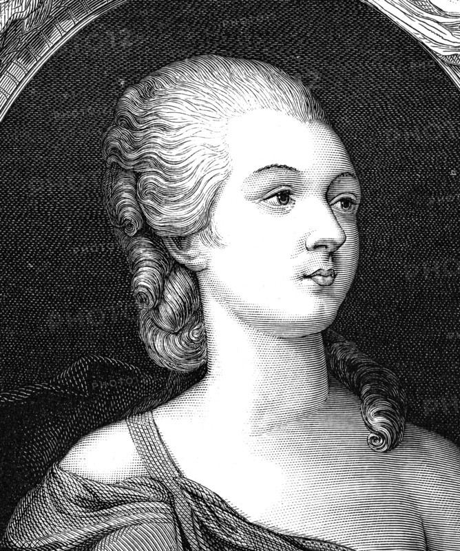 Jeanne du Barry (19 août 1743 - 8 décembre 1793) est une courtisane qui devint la maîtresse de Louis XV de France et fut titrée comtesse du Barry. Gros plan.