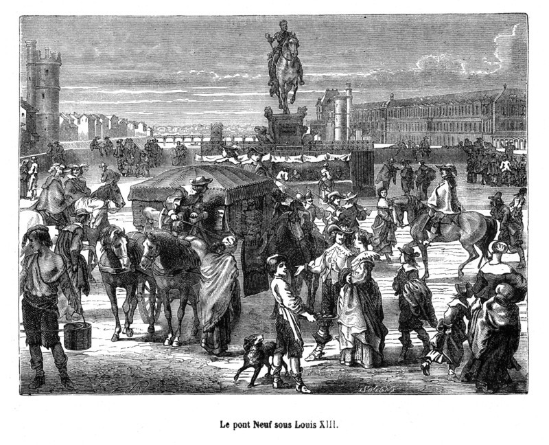 Le pont Neuf sous Louis XIII.