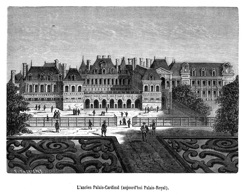Paris. L'ancien Palais Cardinal. Palais Royal.