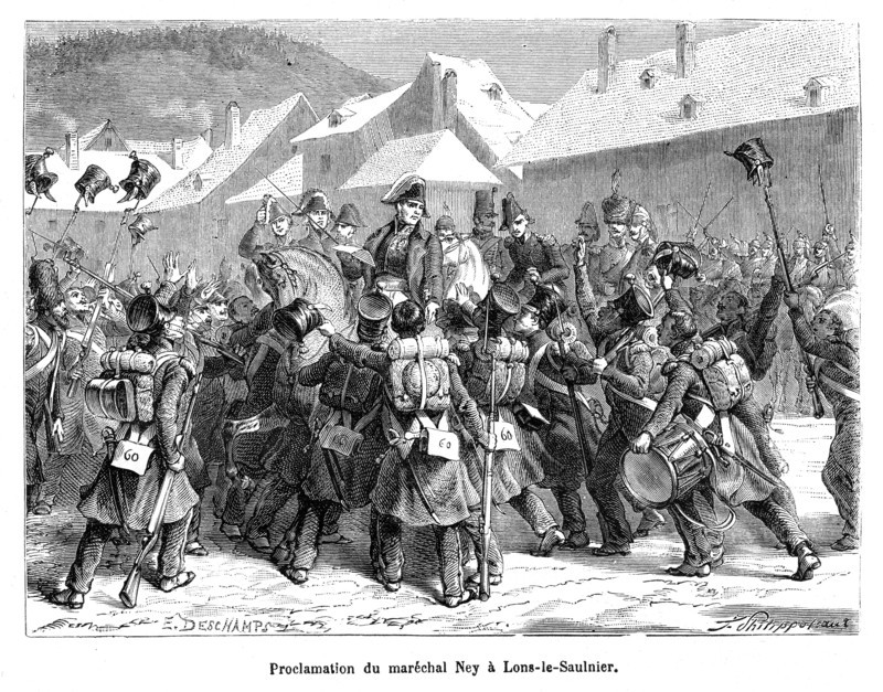 Proclamation du maréchal Ney à Lons-le-Saulnier.