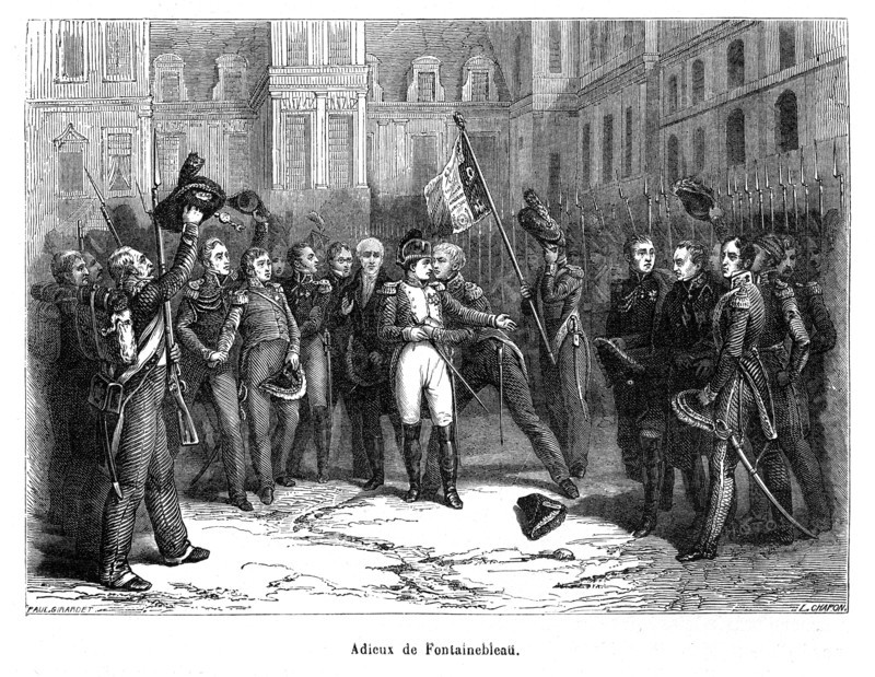 Napoléon. Les adieux de Fontainebleau.