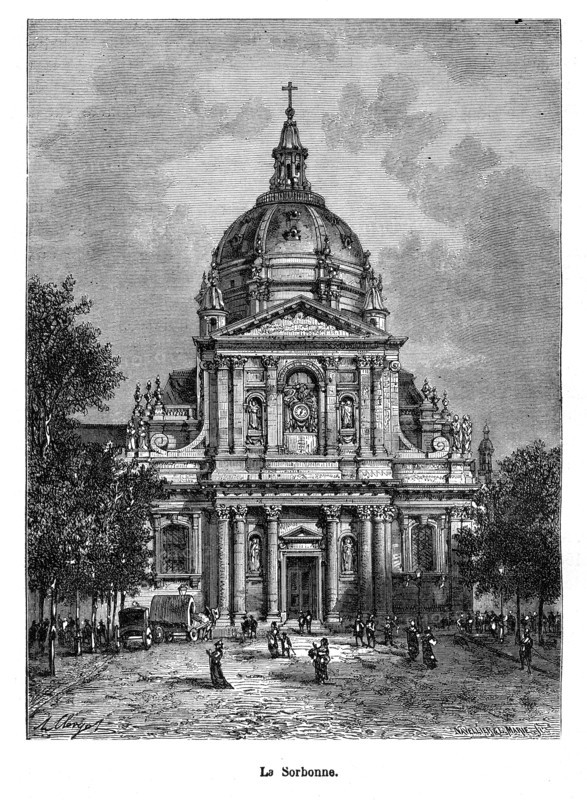 Paris. Vue de la Sorbonne.