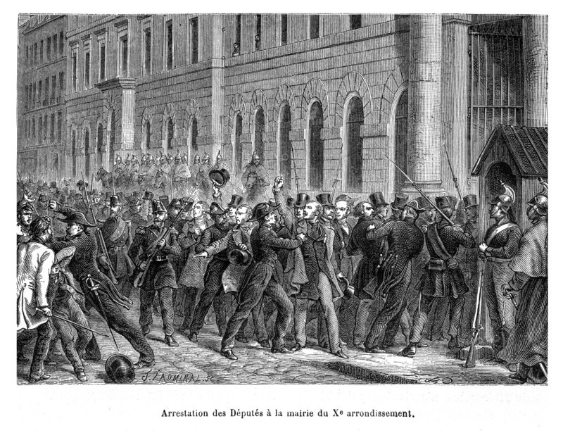 2 décembre 1851. Arrestation des Députés à la mairie du Xe arrondissement.