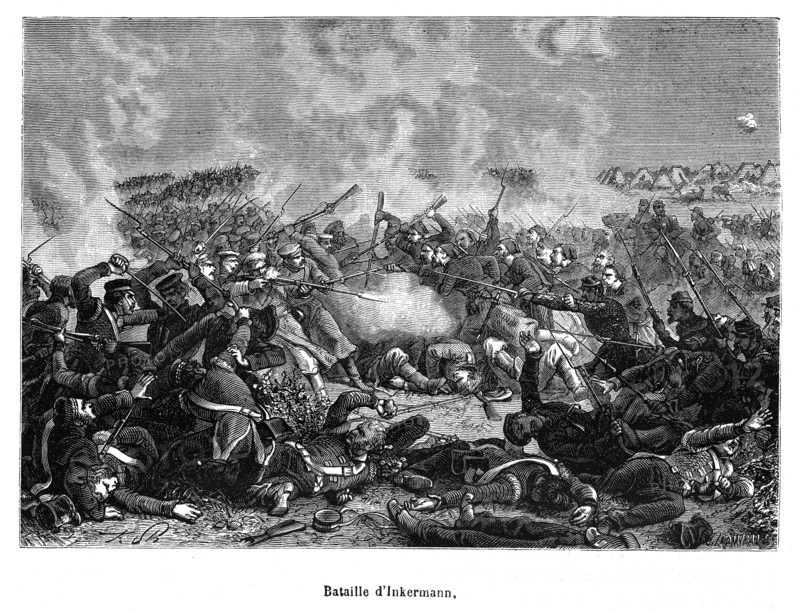 La bataille d'Inkermann eut lieu le 5 novembre 1854 entre l'armée russe et une coalition franco-britannico-turco-piémontaise lors de la guerre de Crimée.