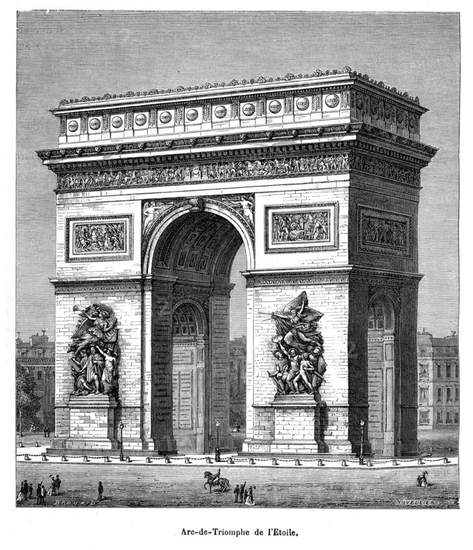 Arc-de-Triomphe. Place de l'Etoile (Charles-de-Gaulle). La place Charles-de-Gaulle, anciennement place de l’Étoile, est située à Paris, à la limite de plusieurs arrondissements. Encore très connue sous son ancien nom, elle est devenue officiellement la place Charles-de-Gaulle après la mort de Charles de Gaulle, le 13 novembre 1970. Au centre de cette place, se trouve l'Arc de Triomphe.