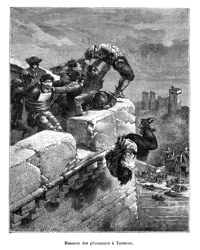Massacre des prisonniers à Tarascon. Terreur blanche. Révolution française.