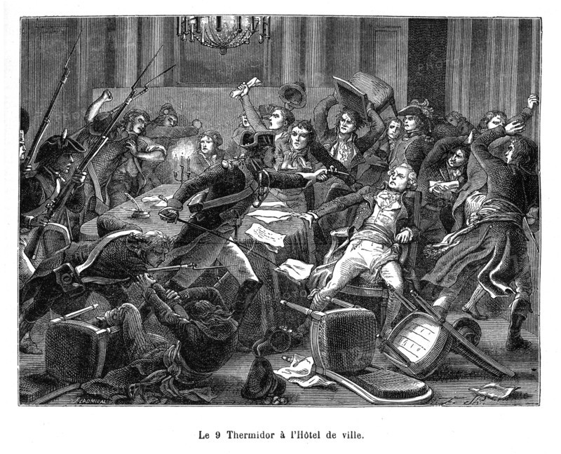 Le 9 Thermidor à l'Hôtel de ville. Paris.