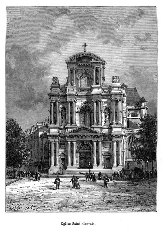 Paris. L'église Saint-Gervais.
