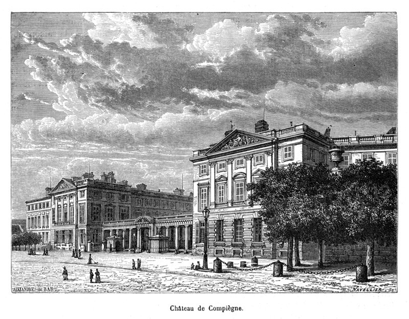 Château de Compiègne
Gravure de Narcisse Navellier d'après un dessin d'Alexandre de Bar (1821-1901)