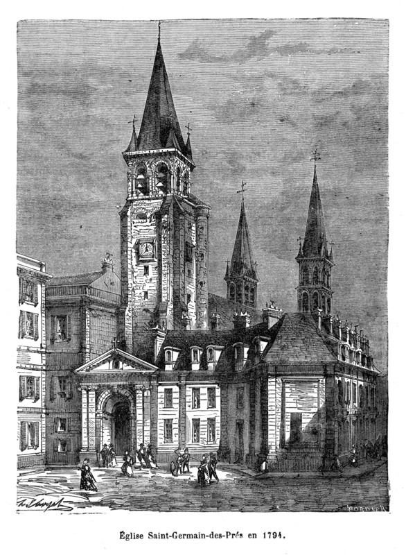 Eglise de Saint-Germain-des-Près en 1794.