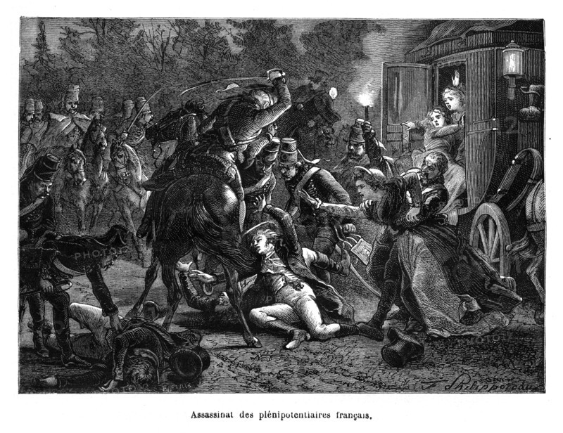 Le Congrès de Rastadt est une réunion diplomatique entre la France, la Prusse, l'Autriche et un certains nombres de princes allemands qui se tient de septembre 1797 à avril 1798. Assassinat des plénipotentiaires français.