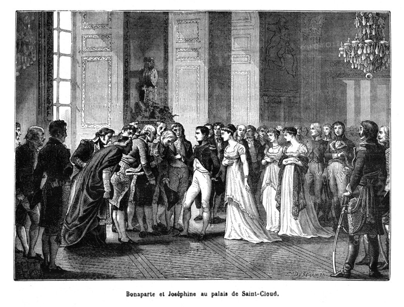 Bonaparte et Joséphine au palais de Saint-Cloud.