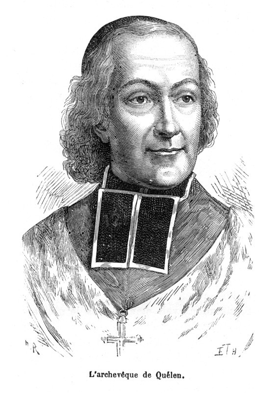 L'archevêque de Quélen. Monseigneur Hyacinthe-Louis de Quélen, né à Paris le 8 octobre 1778, et décédé à Paris le 31 décembre 1839, a été le 125e archevêque de Paris, de 1821 à 1839.