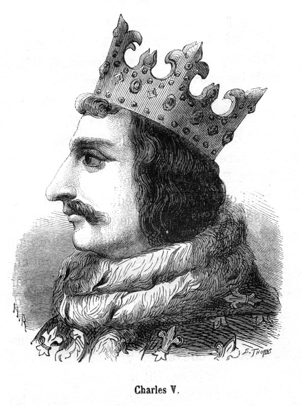 Charles V de France, dit Charles le Sage (né à Vincennes, le 21 janvier 1338 - mort à Beauté-sur-Marne, le 16 septembre 1380), est roi de France de 1364 à 1380. Son règne marque la fin de la première partie de la guerre de Cent Ans : il réussit à récupérer toutes les terres perdues par ses prédécesseurs, restaure l'autorité de l'État et relève le royaume de ses ruines.