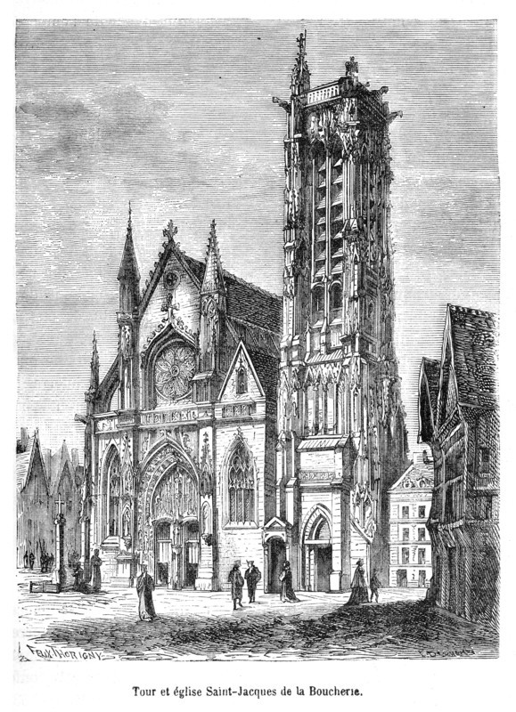 Tour et église Saint-Jacques de la Boucherie.
