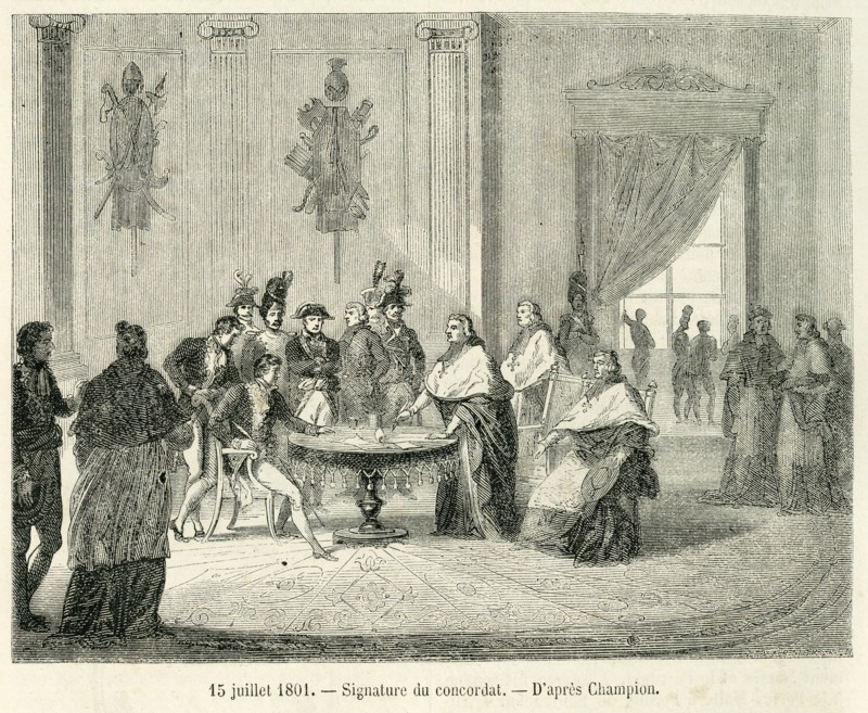 15 juillet 1801. Signature du Concordat. D'après Champion.