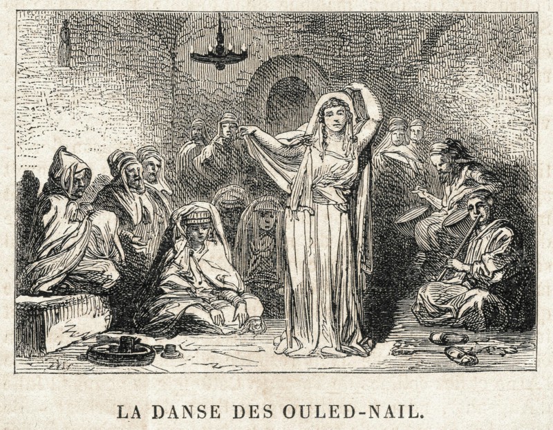 Maghreb. La danse des Ouled-Nail. Danse algérienne.