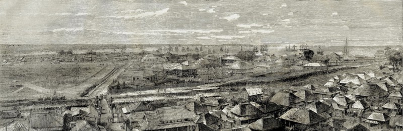 Japon. Vue générale de Yokohama.