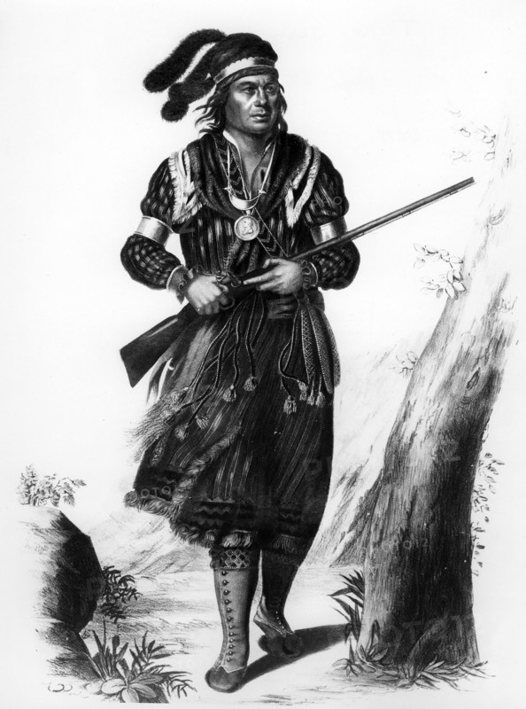 Indiens. Tuko-See-Matha, chef Séminole. 1836.