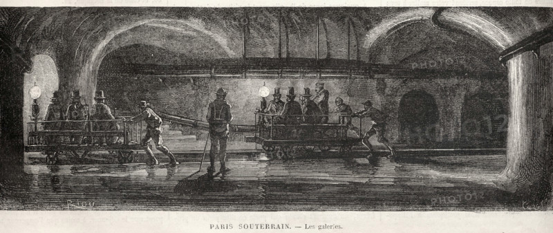 Les égouts de Paris. Les galeries.