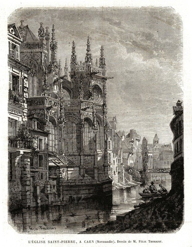 France. L'église Saint-Pierre, à Caen.