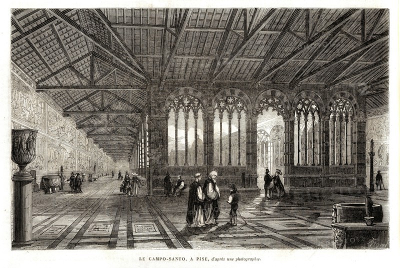 Italie. Le Campo-Santo à Pise (1864).
