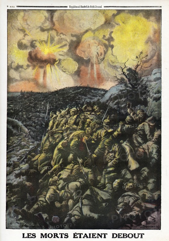 Le Petit Journal (supplément Illustré) du Dimanche 19 mars 1916. N° 1316. Amas de corps. Guerre des tranchées. Guerre 14-18.
